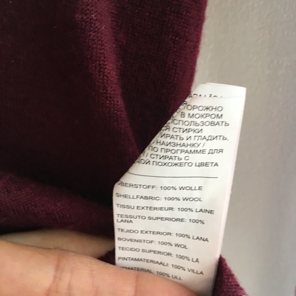 Turtleneck bordeaux Zalando Wool size M (EU 38) - Picture 4 of 4